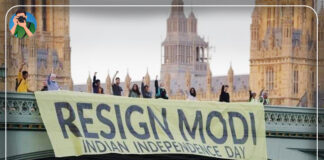 ஆகஸ்டு 15 லண்டனில் கிழிந்த மோடியின் முகமூடி!