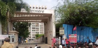 பள்ளிக்கரணை செக்யூரிட்டி தொழிலாளர்கள் போராட்டம்!