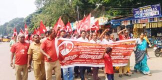 வேலூர் டாஸ்மாக் கடைக்கு பூட்டு போடும் போராட்டம்! CPI(M-L), NDLF தோழர்கள் கைது!