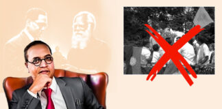 இந்து மக்கள் கட்சி அர்ஜுன் சம்பத் அம்பேத்கர் சிலைக்கு மாலை அணிவிக்க உ.நீ.ம. அனுமதித்தது அவமானம்!