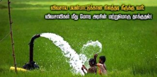 விவசாய பயன்பாட்டுக்கான நிலத்தடி நீருக்கு வரி: விவசாயிகள் மீது மோடி அரசின் மற்றுமொரு தாக்குதல்!
