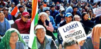 மாநில அந்தஸ்து கோரிப் போராடும் லடாக்! ஒடுக்கும் பாசிச பாஜக! ladakh protest