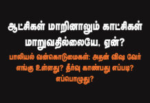 ஆட்சிகள் மாறினாலும் காட்சிகள் மாறுவதில்லையே, ஏன்?